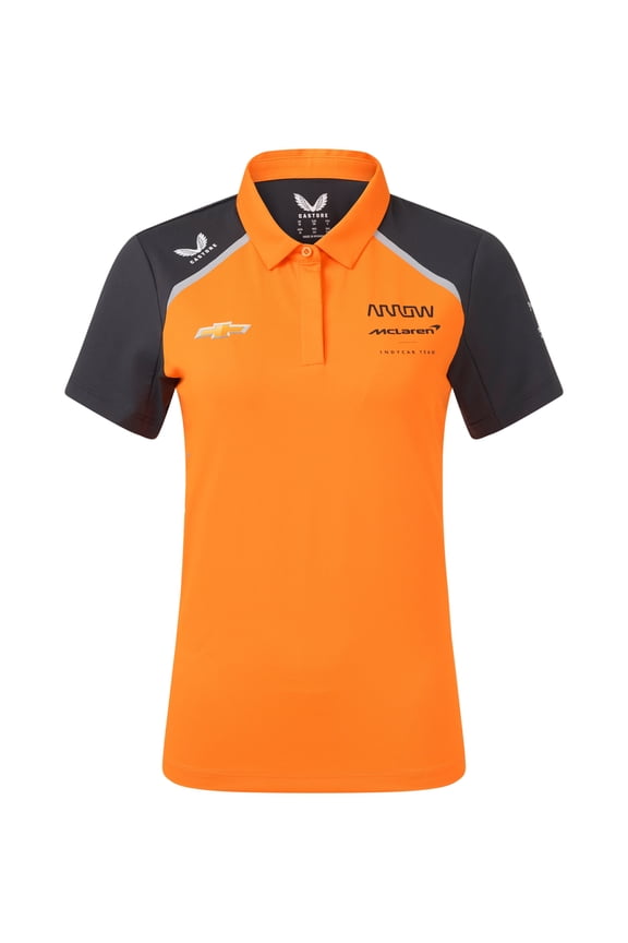 Indy Car 2025 Women's Team Polo Shirt - Papaya