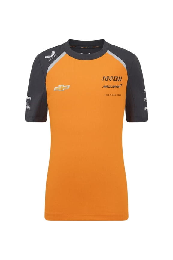 Indy Car Kids 2025 Team Set Up T-Shirt- Youth Papaya