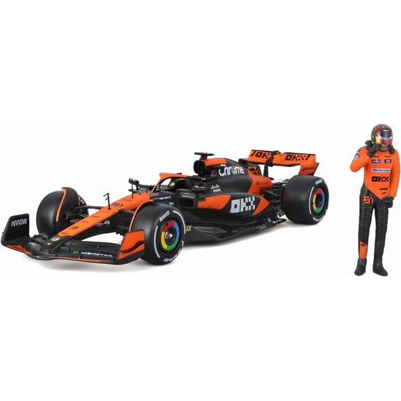 Bburago 1:24 2024 Race McLaren MCL38 with Figure, Piastri #81