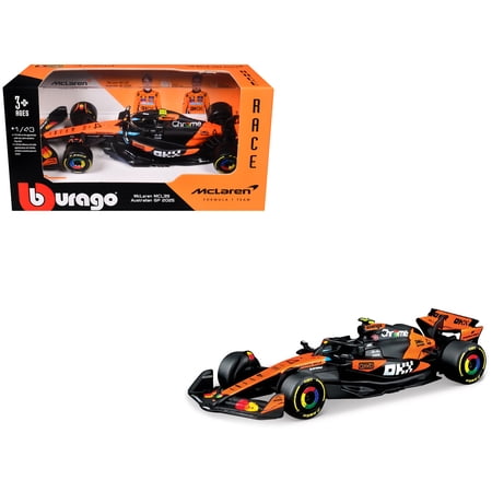 McLaren MCL39 #4 Lando Norris "OKX" Winner Formula One F1 "Australian GP" (2025) "Race" Series 1/43 Diecast Model Car by Bburago