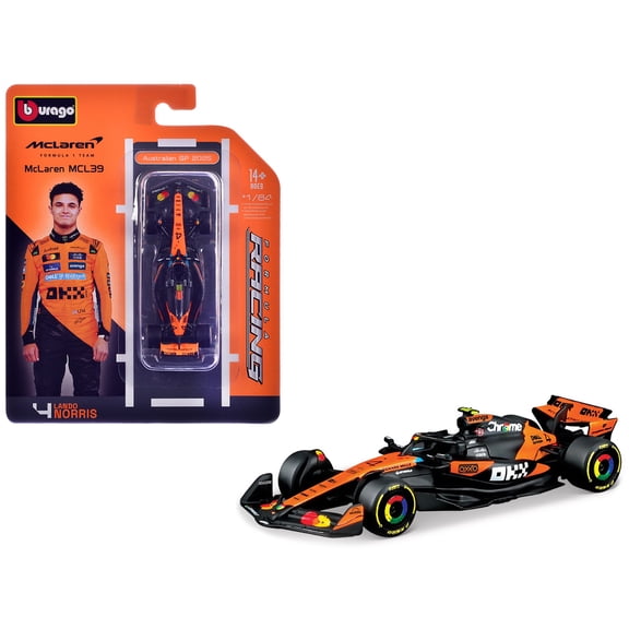 McLaren MCL39 #4 Lando Norris Winner Formula One F1 "Australian GP" (2025) "Formula Racing" 1/64 Diecast Model Car by Bburago
