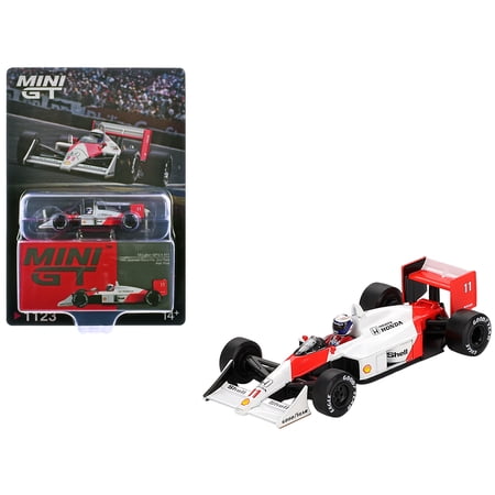 McLaren MP4/4 #11 Alain Prost 2nd Place F1 "Japanese GP" (1988) with Driver Figure Limited Ed 1/64 Diecast Model Car by Mini GT
