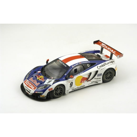 McLaren MP4 #9 12c Gt Red Bull Tour 2013 Winner S. Loeb/A. Parente Ltd 500 1/18 Model Car by Spark
