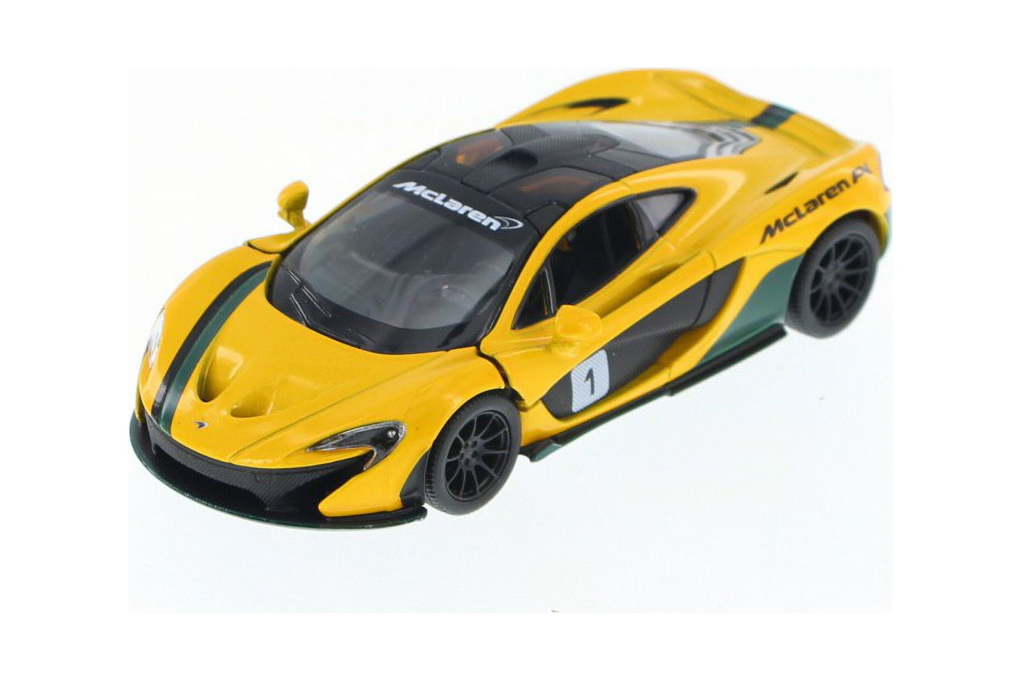 McLaren P1 with Prints, Yellow Kinsmart 5393DF 1/36 Scale Diecast