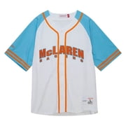 McLaren Racing F1 Special Edition Miami GP Mitchell & Ness Baseball Jersey - Blue/Pink