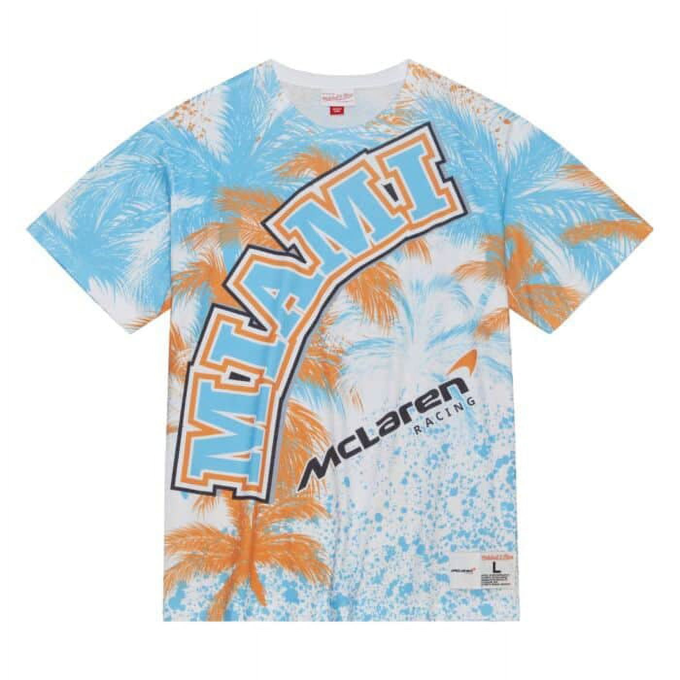 McLaren Racing F1 Special Edition Miami GP Mitchell & Ness Sublimated T ...