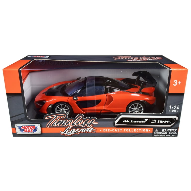 Motormax McLaren Senna Diecast Toy Car, 1/24 Scale, Orange