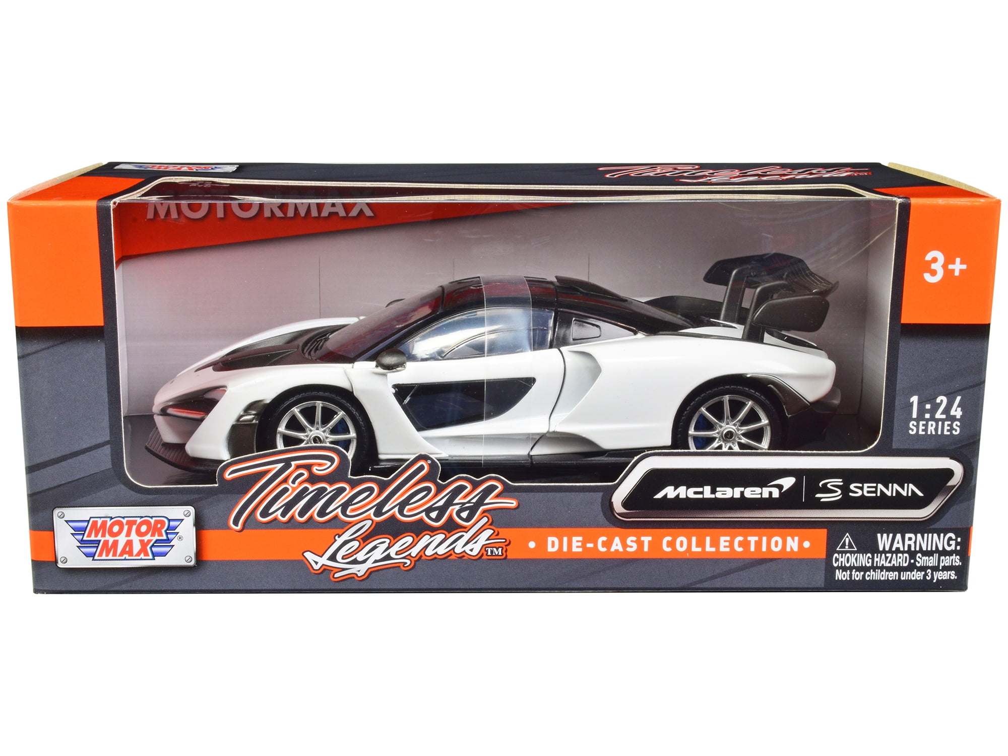 McLaren Senna White and Black 1 24 Diecast Model Car by Motormax