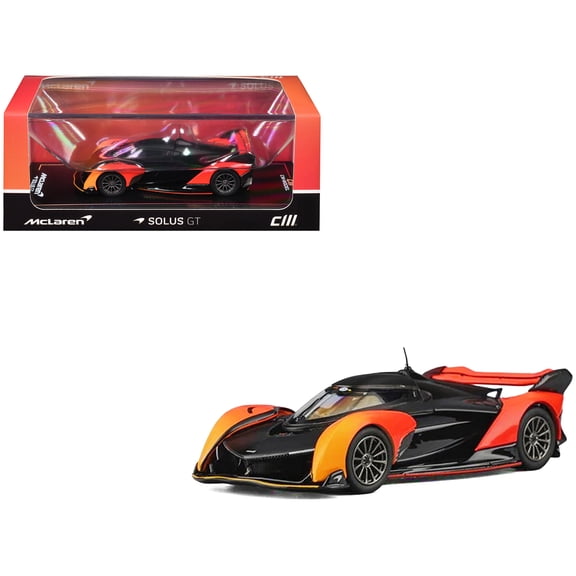 McLaren Solus GT Orange Gradient and Matt Black 1/64 Diecast Model Car by CM Models