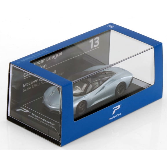 McLaren Speedtail, Silver - Kinsmart H13-18 - 1/64 Scale Diecast Model Car