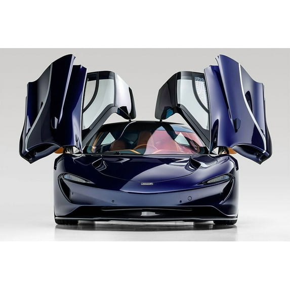 McLaren Speedtail Sporty Car Open Doors Wall Poster - 24x36 Inch Laminated Poster - Stunning Detail and Bold Colors