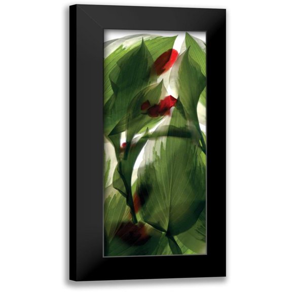 McLemore, Julia 8x14 Black Modern Framed Museum Art Print Titled - Hosta Begonia Window