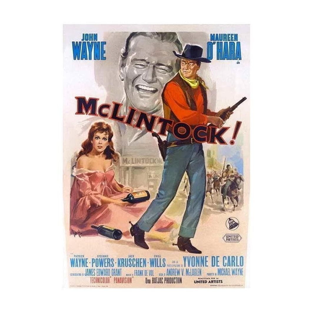 McLintock John Wayne Maureen O Hara Movie Film Poster - Walmart.com