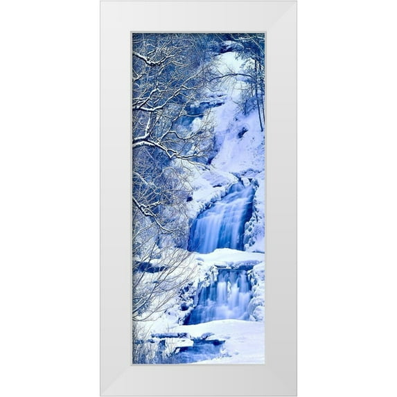 McLoughlin, James 12x24 White Modern Wood Framed Museum Art Print Titled - Vertical Water IV