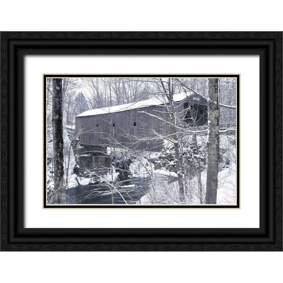 McLoughlin, James 14x11 Black Ornate Wood Framed with Double Matting Museum Art Print Titled - Bulls Bridge
