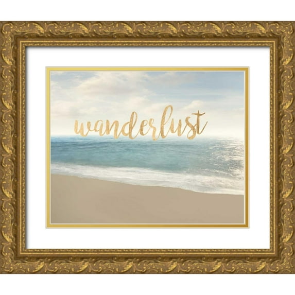 McLoughlin, James 14x12 Gold Ornate Wood Framed with Double Matting Museum Art Print Titled - Beach Wanderlust