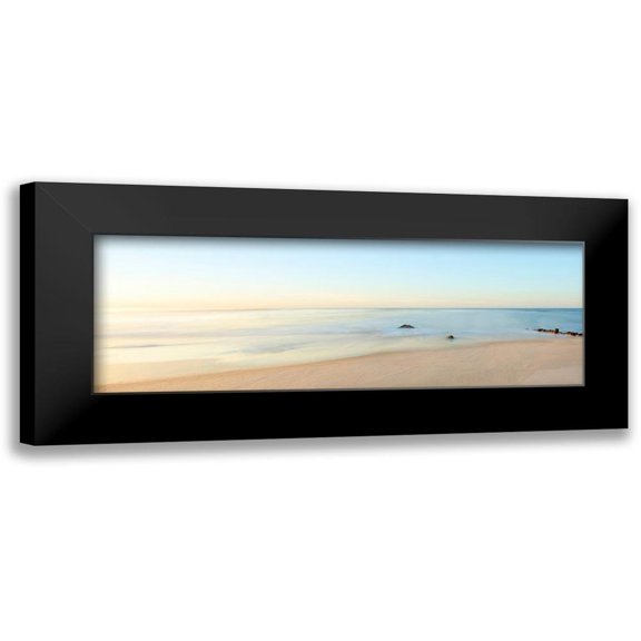 McLoughlin, James 14x7 Black Modern Framed Museum Art Print Titled - Beachscape Panorama II