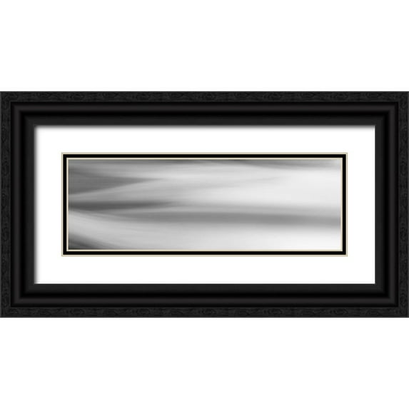 McLoughlin, James 14x7 Black Ornate Wood Framed with Double Matting Museum Art Print Titled - Black and White Water Panel VII