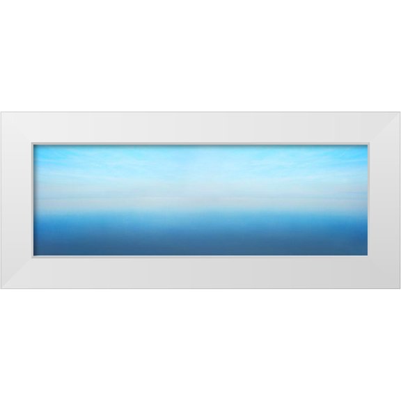 McLoughlin, James 14x7 White Modern Wood Framed Museum Art Print Titled - Beachscape Panorama V