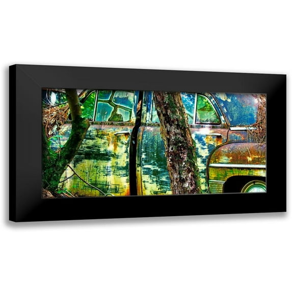 McLoughlin, James 18x11 Black Modern Framed Museum Art Print Titled - Car Graveyard VIII