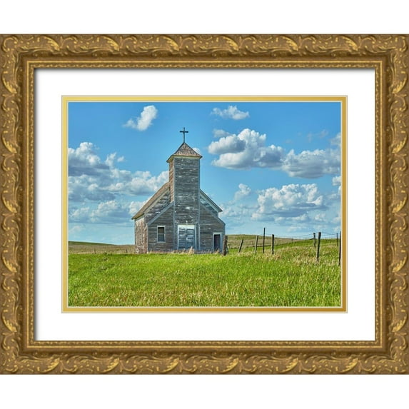 McLoughlin, James 18x15 Gold Ornate Wood Framed with Double Matting Museum Art Print Titled - Barn Scene V
