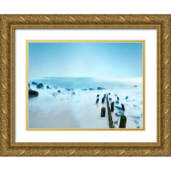 McLoughlin, James 18x15 Gold Ornate Wood Framed with Double Matting Museum Art Print Titled - Seascape Photo III