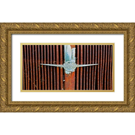 McLoughlin, James 24x14 Gold Ornate Wood Framed with Double Matting Museum Art Print Titled - Car Graveyard I