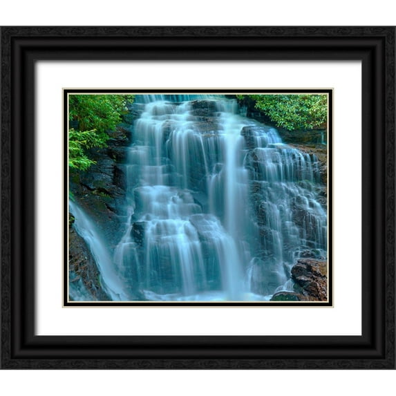 McLoughlin, James 24x20 Black Ornate Wood Framed with Double Matting Museum Art Print Titled - Waterfall Portrait III