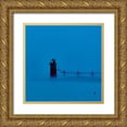 thumbnail image 1 of McLoughlin, James 26x26 Gold Ornate Wood Framed with Double Matting Museum Art Print Titled - Lighthouse at Night II, 1 of 4