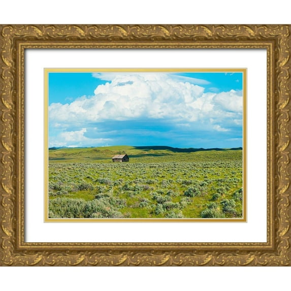 McLoughlin, James 32x25 Gold Ornate Wood Framed with Double Matting Museum Art Print Titled - Barn Scene I