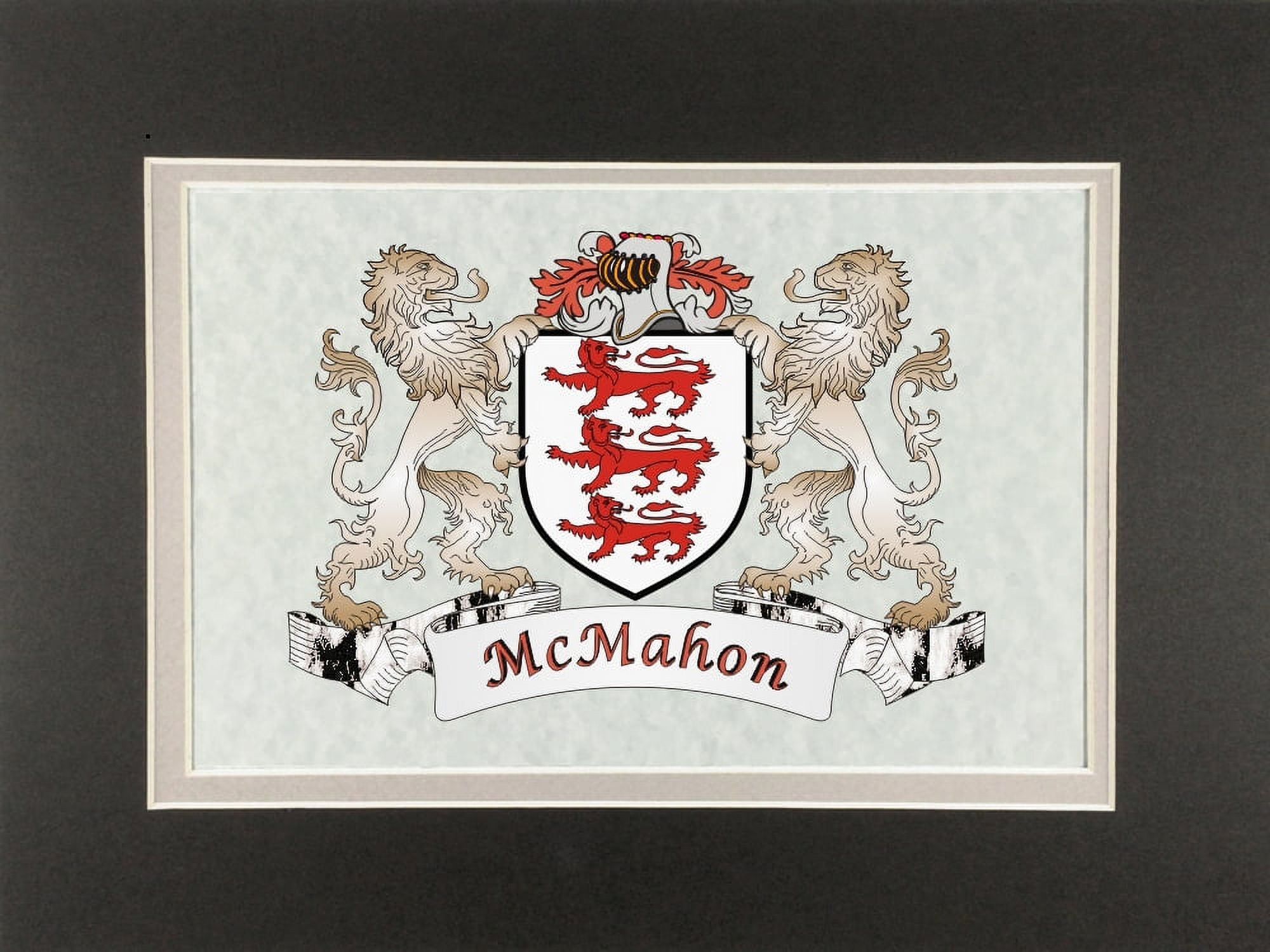 McMahon Irish Coat of Arms Print Frameable 9" x 12"