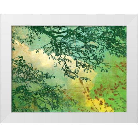 McMasters, James 14x12 White Modern Wood Framed Museum Art Print Titled - Branches and Clouds
