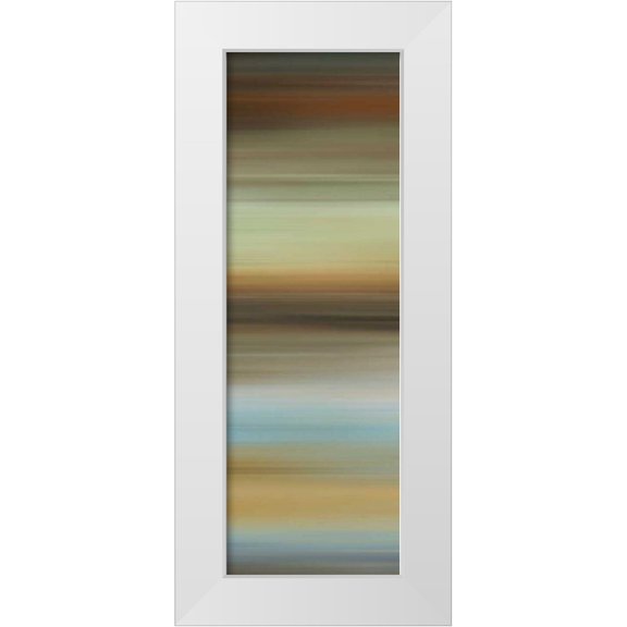 McMasters, James 7x14 White Modern Wood Framed Museum Art Print Titled - Abstract Horizon I