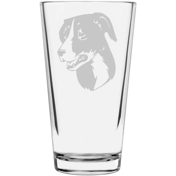 McNab Shepherd Dog Themed Etched All Purpose 16oz Libbey Pint Glass