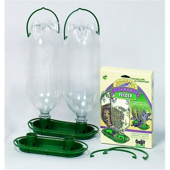 McNaughton Inc 17617 Soda Bottle Jumbo Feeder - 2pk Green