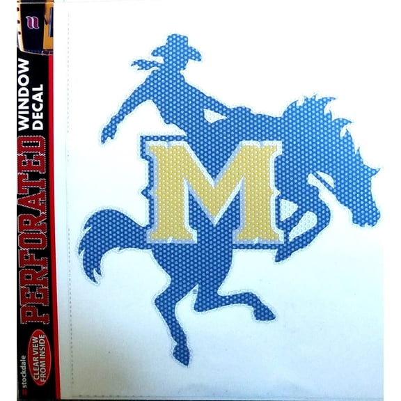 McNeese State University Cowboys 8 Inch Preforated Window Film Decal Sticker, One-Way Vision, Adhesive Backing