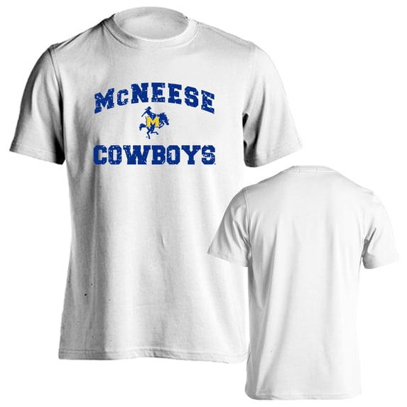 McNeese State University Cowboys Distressed Retro Short Sleeve T-Shirt