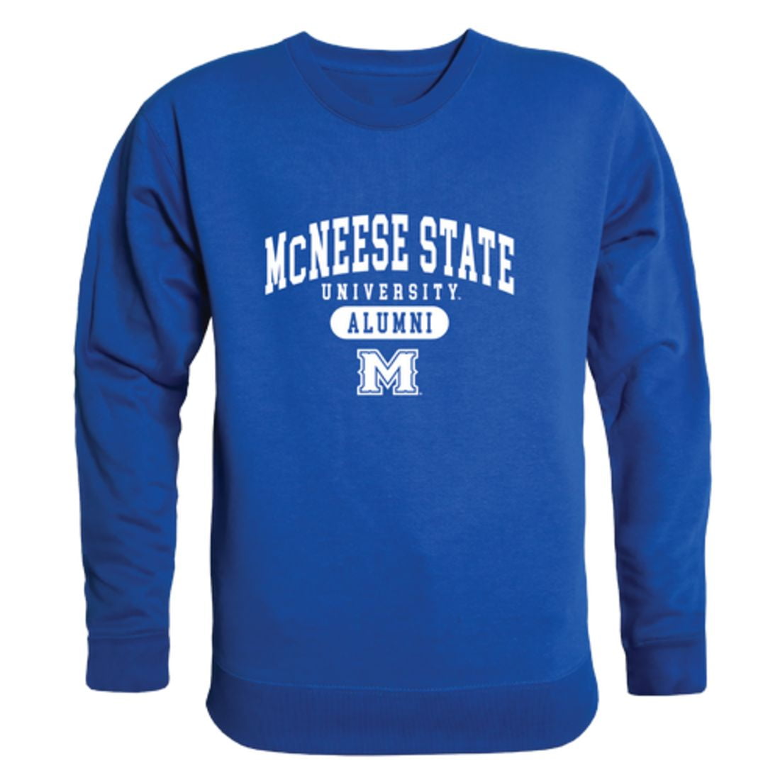 McNeese State University Cowboys and Cowgirls Alumni Fleece Crewneck Pullover Sweatshirt Royal Blue XX Large