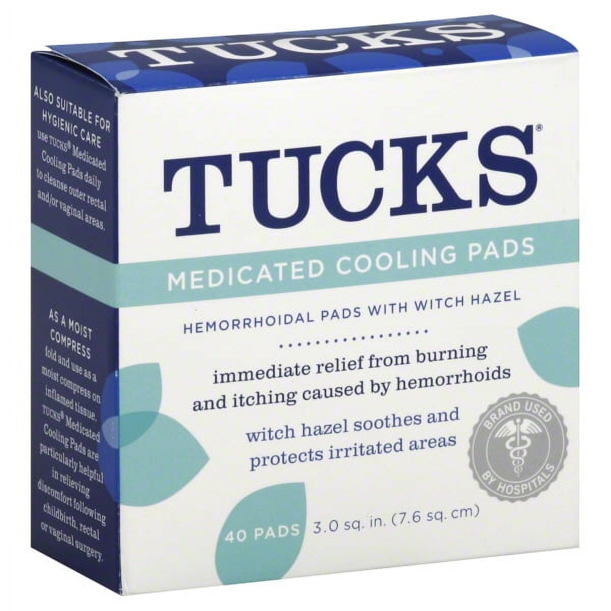 Tucks Medicated Cooling Pads Hemorrhoidal, Witch Hazel, 40 Count