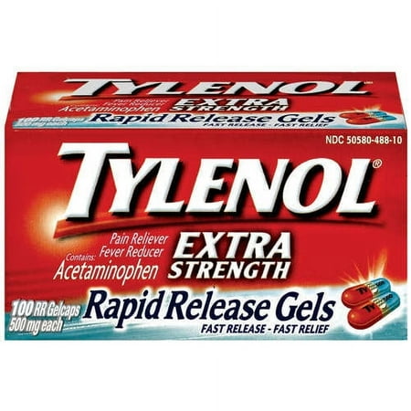 McNeil Tylenol Pain Reliever/Fever Reducer, 100 ea