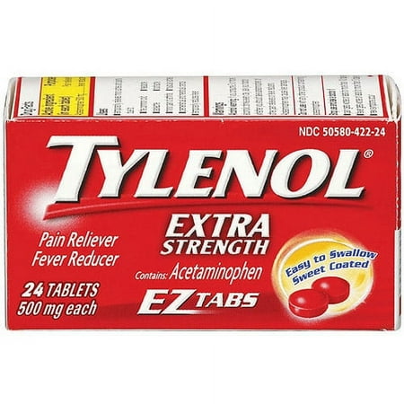 McNeil Tylenol Pain Reliever/Fever Reducer, 24 ea