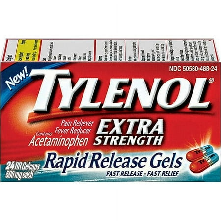 McNeil Tylenol Pain Reliever/Fever Reducer, 24 ea