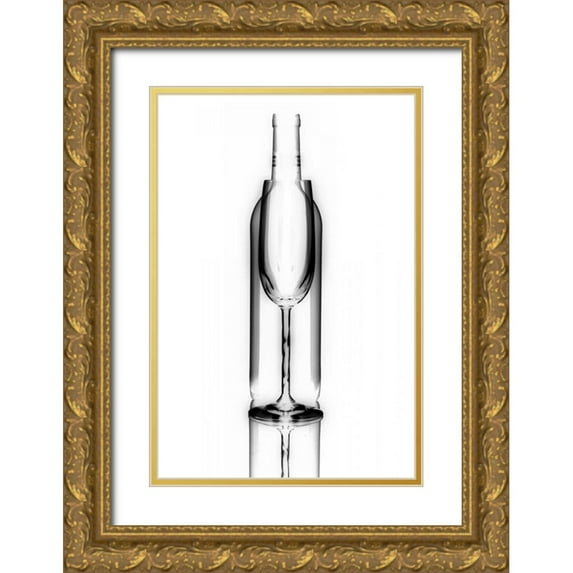 McNemar, C. Thomas 13x18 Gold Ornate Wood Framed with Double Matting Museum Art Print Titled - Wine Reflections III