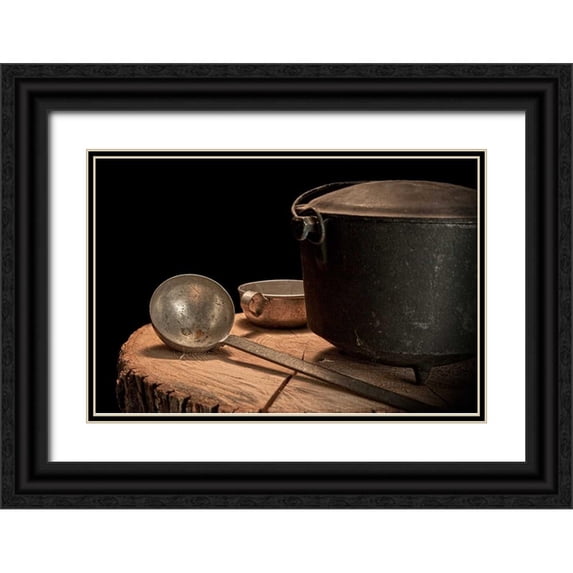 McNemar, C. Thomas 14x11 Black Ornate Wood Framed with Double Matting Museum Art Print Titled - Dutch Oven and Ladle