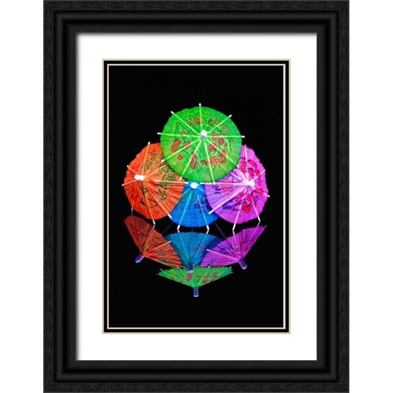 McNemar, C. Thomas 17x24 Black Ornate Wood Framed with Double Matting Museum Art Print Titled - Cocktail Umbrellas VII