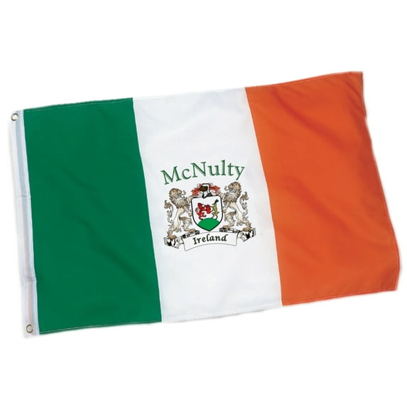 McNulty Irish Coat of Arms Heavy Duty Outdoor Ireland Flag - 2'x3'