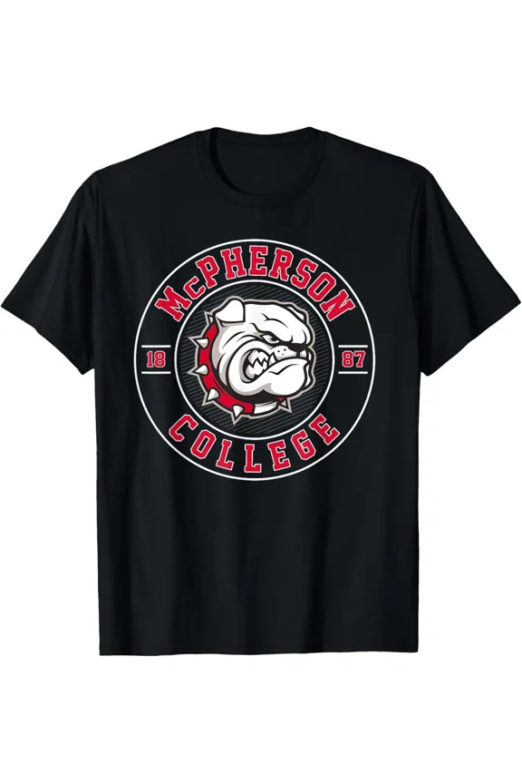 McPherson College Vintage Athletics Arch Design T Shirt Funny Gift Idea for Men