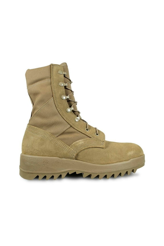 Hot Weather Coyote Ripple Sole Combat Boot w/ Vibram Ripple Outsole, Coyote, 11, Wide