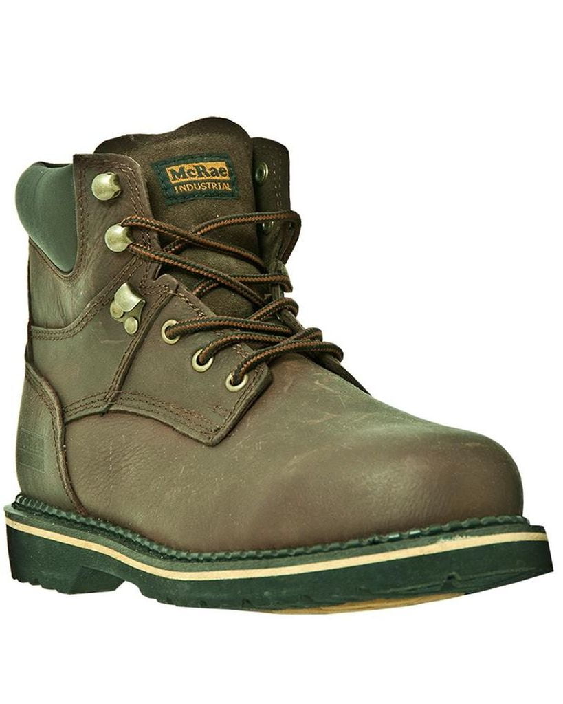 McRae Industrial Work Boots Mens Steel Toe Lacer Brown MR86344