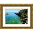 thumbnail image 1 of McRoberts, Julien 18x13 Gold Ornate Wood Framed with Double Matting Museum Art Print Titled - Cascais-Portugal Kayaking in the waterway neat the palace, 1 of 4